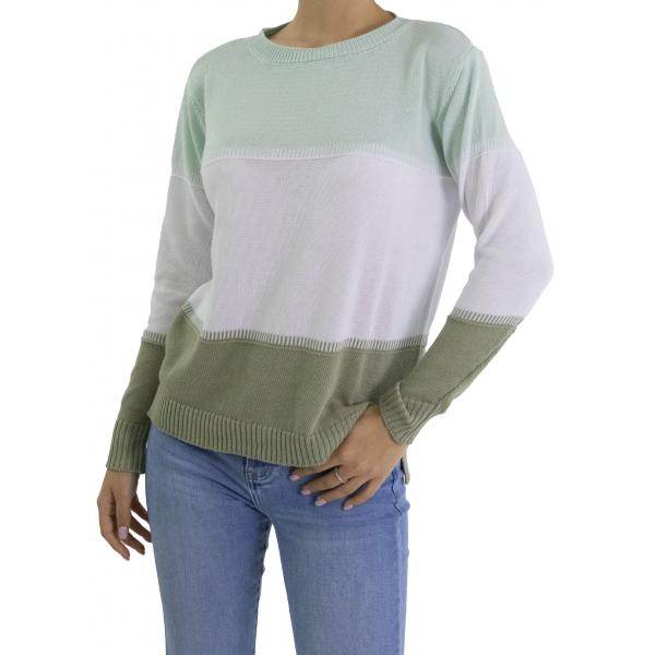 Maglia a righe girocollo 